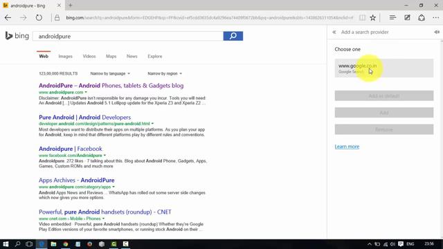 Windows 10: Change Default search to Google from Bing in Edge Browser смотреть онлайн