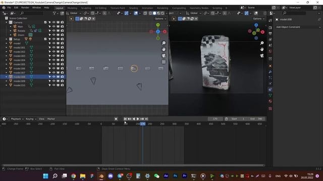 Blender: Анимируем смену камер смотреть онлайн