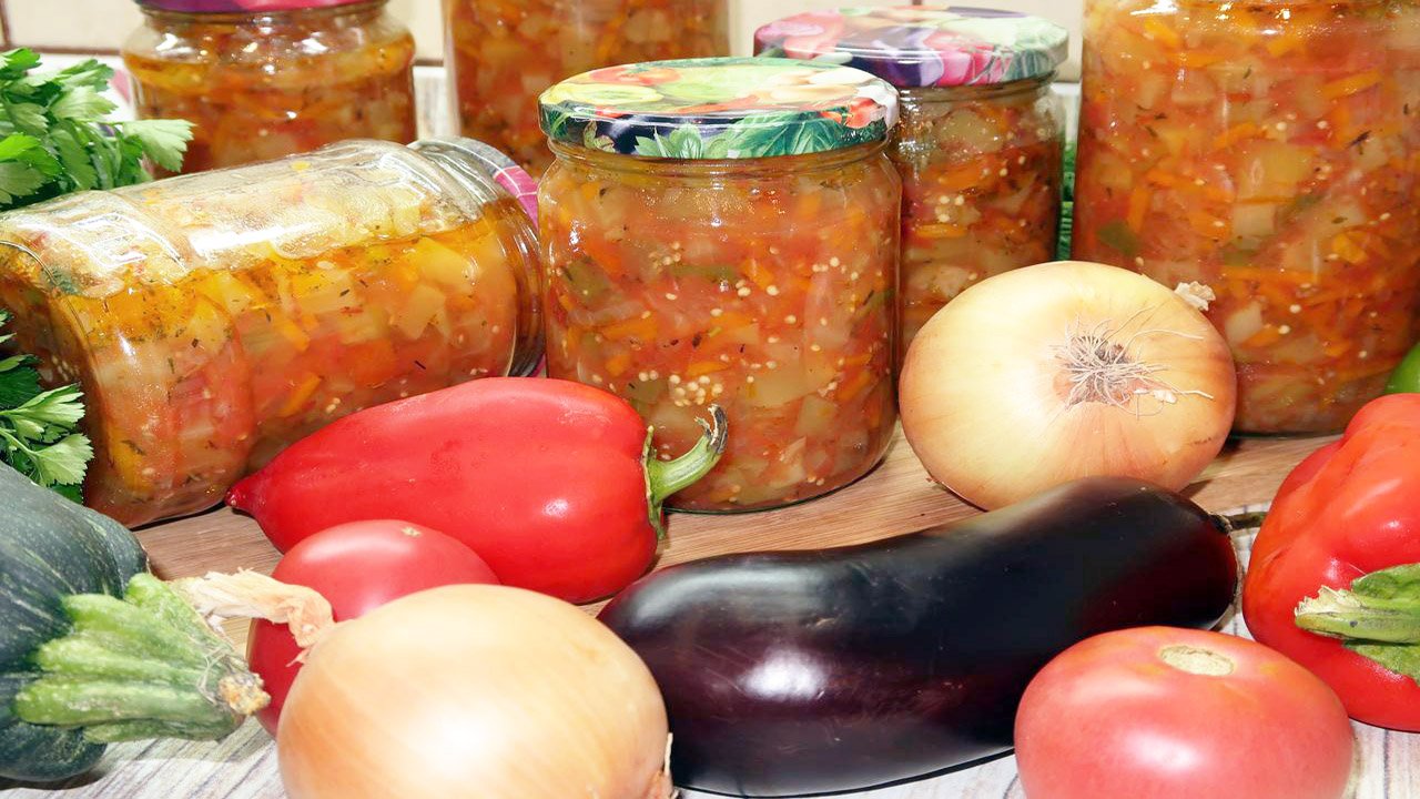 Очень вкусное овощное рагу на зиму. Вкусные рецепты из овощей на зиму смотреть онлайн