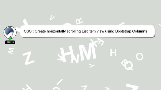CSS : Create horizontally scrolling List Item view using Bootstrap Columns смотреть онлайн