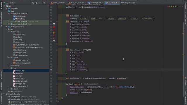TUTORIAL MEMBUAT ITEM RECYCLE VIEW SEDERHANA DENGAN TOAST DAN SUARA || KOTLIN смотреть онлайн