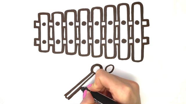 How to draw and coloring a xylophone / Як намалювати та розмалювати ксилофон смотреть онлайн
