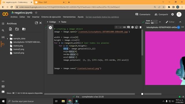Negativo de una imagen en Python смотреть онлайн