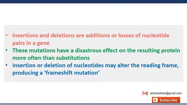BASE PAIR INSERTIONS OR DELETIONS-Point Mutation смотреть онлайн