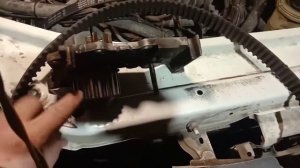 Ниссан Альмера  заклинила помпу на пробеге 228000 км