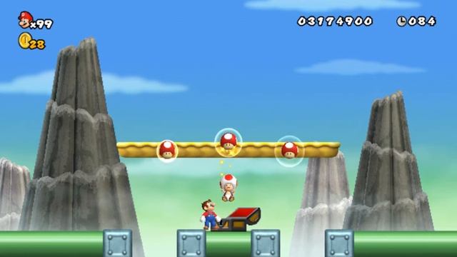 New Super Mario Bros Wii Как Накопить Бесконечные Жизни и Грибы смотреть онлайн