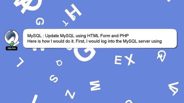 MySQL : Update MySQL using HTML Form and PHP смотреть онлайн