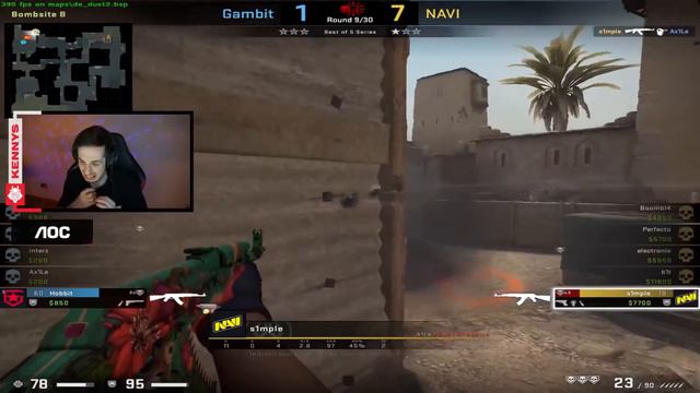 KennyS РАЗБИРАЕТ ИГРУ СИМПЛА! (перевод) АНАЛИЗ ДЕМКИ НАВИ vs ГАМБИТ. CS GO NEWS смотреть онлайн