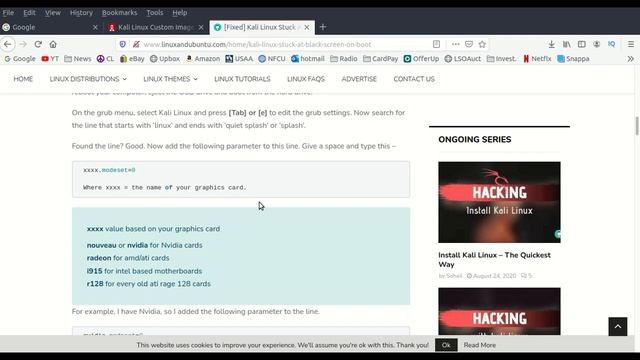 Kali Linux Black Screen (My Solution)! смотреть онлайн