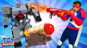 Той Мастер и Автоботы на осаде базы Десептиконов! Сборник видео для детей. Трансформеры игры битвы