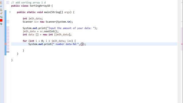Sorting Array 1D On Java смотреть онлайн