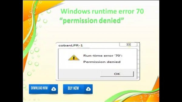 Complete guide to remove Windows runtime error 70 "Permission denied"