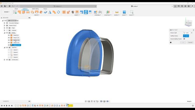 P.39. Shampoo bottle design in Fusion 360 (Surface) / Моделируем бутылку для шампуня во Fusion 360 смотреть онлайн