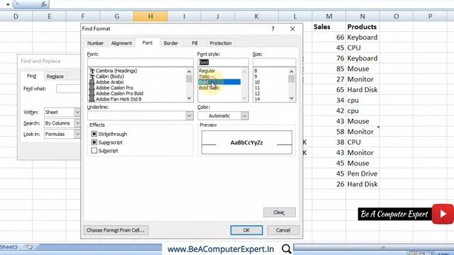All Find and Replace Options in Ms Excel - Find dialog box, Replace kya hai | Be A Computer Expert смотреть онлайн