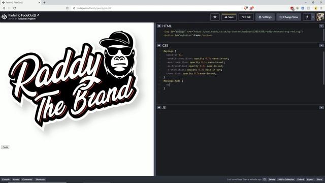 Fade In Fade Out animation in JavaScript and CSS смотреть онлайн