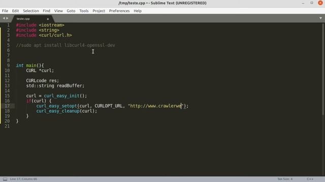 Uma simples requisição http em C++ com curl смотреть онлайн