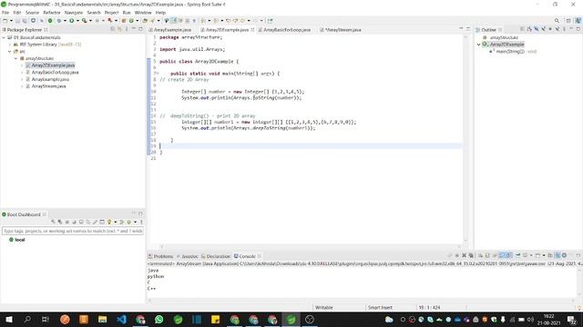 how to use stream lambda expression to print 1d 2d multidimension array in java eclipse IDE program смотреть онлайн