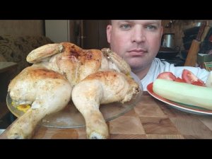 МУКБАНГ КУРИЦА в духовке/ОБЖОР РИС
