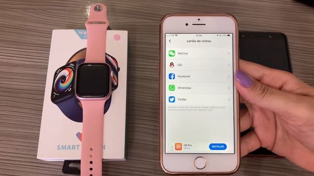 COMO ADICIONAR CARTÃO DE VISITA NO SMARTWATCH HW19 PARA ANDROID E IOS смотреть онлайн