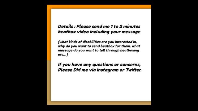 New Project | I want your beatbox shoutout for disabled people смотреть онлайн