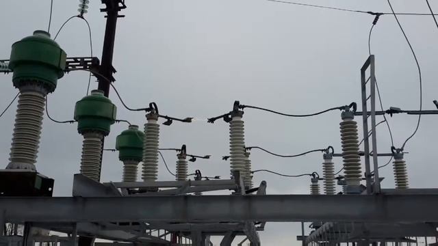 Оперативные переключения, отключение ШР 110кВ, дуга смотреть онлайн