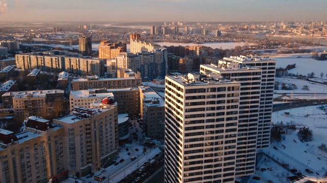 Новосибирск. Левый берег. Немировича-Данченко. Novosibirsk 4K смотреть онлайн