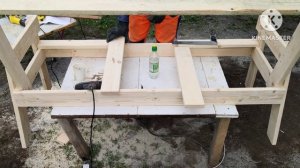 Скамейка своими руками/ Лавочка для двоих со столиком