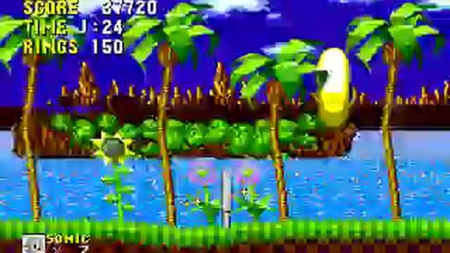Sonic 1 The Ring Ride 3 - Green Hill Zone Gameplay смотреть онлайн