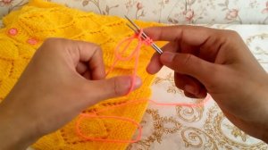 Ажурный кардиган для девочки спицами часть1