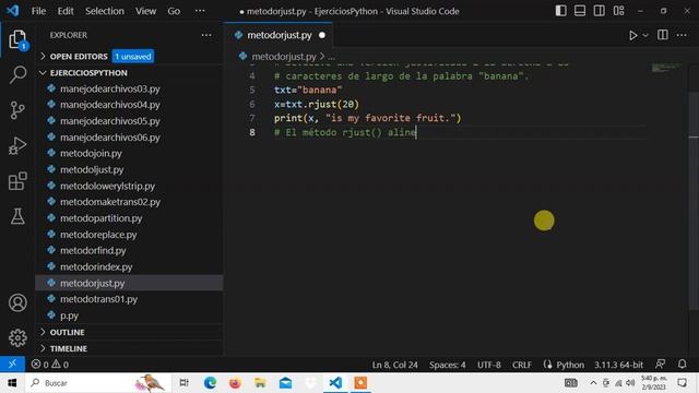 Curso de Programacion Python Desde Cero Metodo Rjust смотреть онлайн