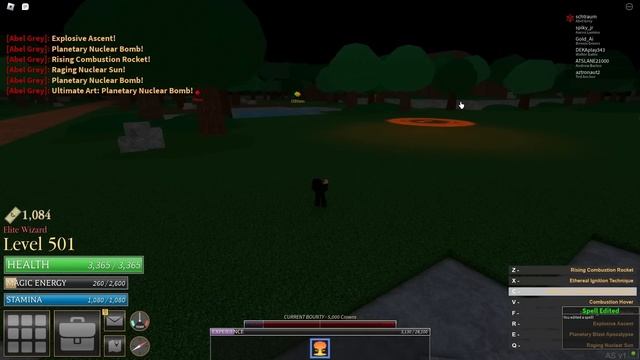 Player Level 500 Explosion Magic Showcase (World of Magic) ROBLOX смотреть онлайн