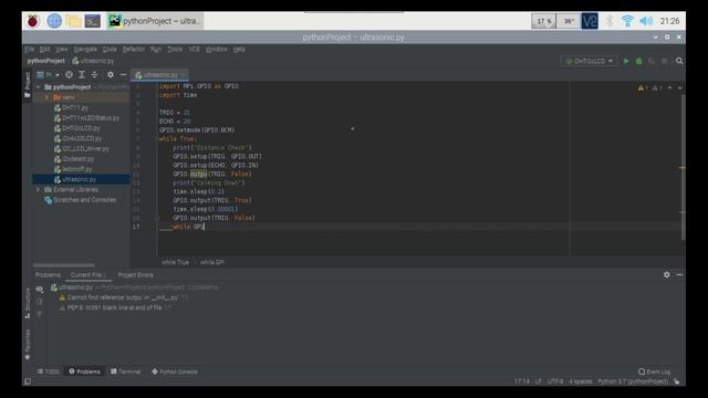 PyCharm Raspberry Pi - HC-SR04 Ultrasonic Sensor смотреть онлайн