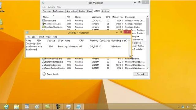 How to copy process details from Task manager to clipboard in Windows 8 смотреть онлайн