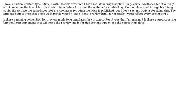 Drupal: Preview template for node with custom template? смотреть онлайн