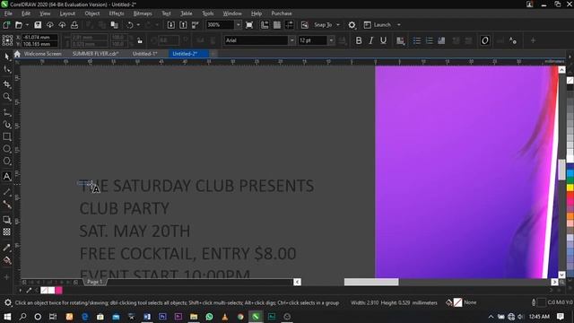 How To Make Party Flyers on CorelDraw Tutorials for Beginners | Graphic Designers Flyer Design 2020 смотреть онлайн