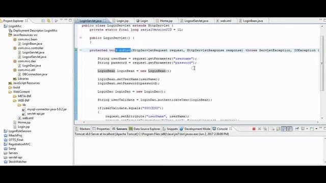 Login application in Java using MVC and MySQL смотреть онлайн