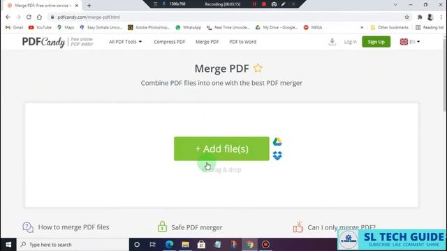 how to merge pdf files into one Sinhala | without software смотреть онлайн