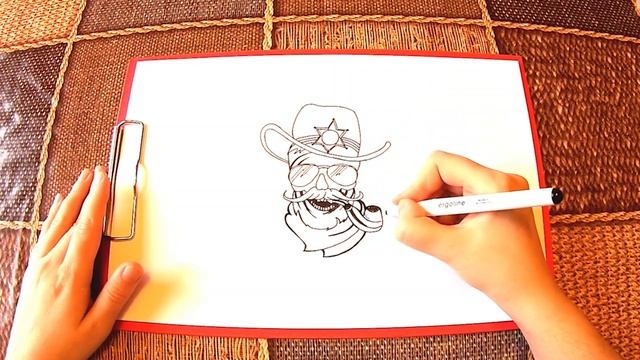 Рисуем просто и красиво | Как нарисовать крутого шерифа | Haw to draw cool sheriff смотреть онлайн