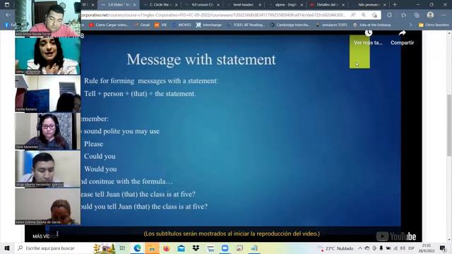 Inglés Corporativo-Sep.28.22/class 15 Tell & Ask смотреть онлайн