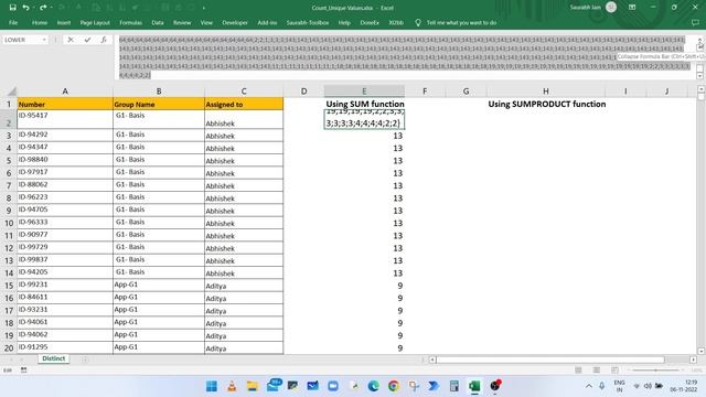 How to count Distinct Values in a list in Excel смотреть онлайн