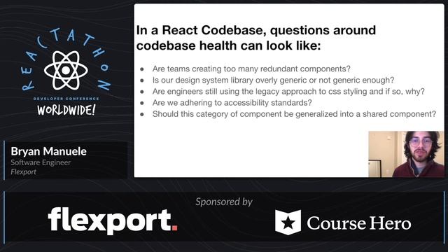Bryan Manuele: Quantifying the Health of a React Codebase смотреть онлайн
