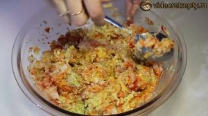 Диетические котлеты с овощами / Chicken cutlet with vegetables | Видео Рецепт