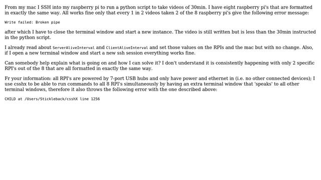 Raspberry Pi: Broken pipe when SSH using Mac OS X (2 Solutions!!) смотреть онлайн