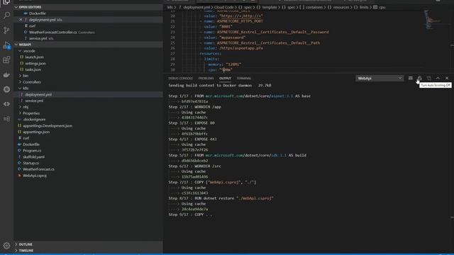 FR ASP NET Core 3.1 WebAPI HTTPS Visual Code Docker Kubernetes Skaffold Part 3 смотреть онлайн