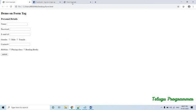 #10 FORM Tag in HTML Telugu| HTML Form Tag in Telugu| HTML Tutorial in Telugu |FORM Tag HTML Telug смотреть онлайн