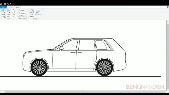 How to draw Rolls Royce Cullinan Car in Ms Paint. #mspaintdrawing #cardrawing смотреть онлайн
