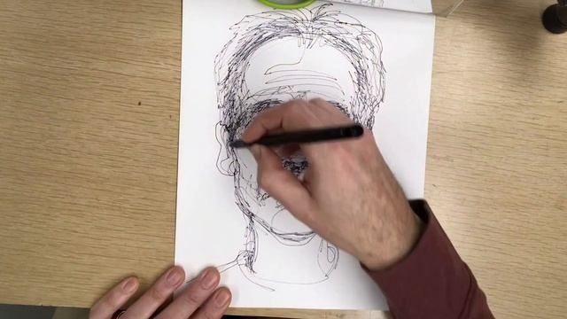 Self-portrait Contour Drawing Time-Lapse смотреть онлайн