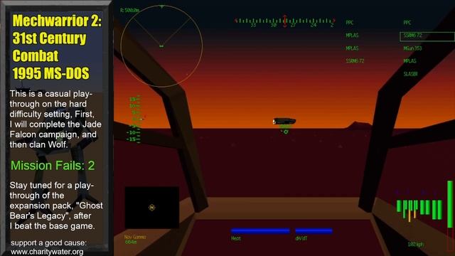Mechwarrior 2: 31st Century Combat, Clan Jade Falcon Campaign, Missions 1 and 2, hard difficulty смотреть онлайн