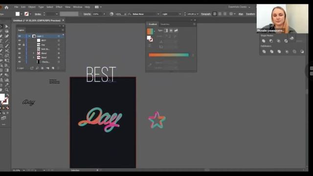 Шрифтовая композиция с Blend эффектом 9 смотреть онлайн