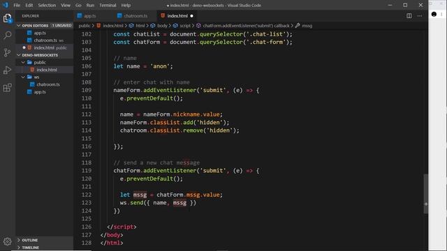 Deno WebSockets Tutorial #4 - Sending Messages смотреть онлайн